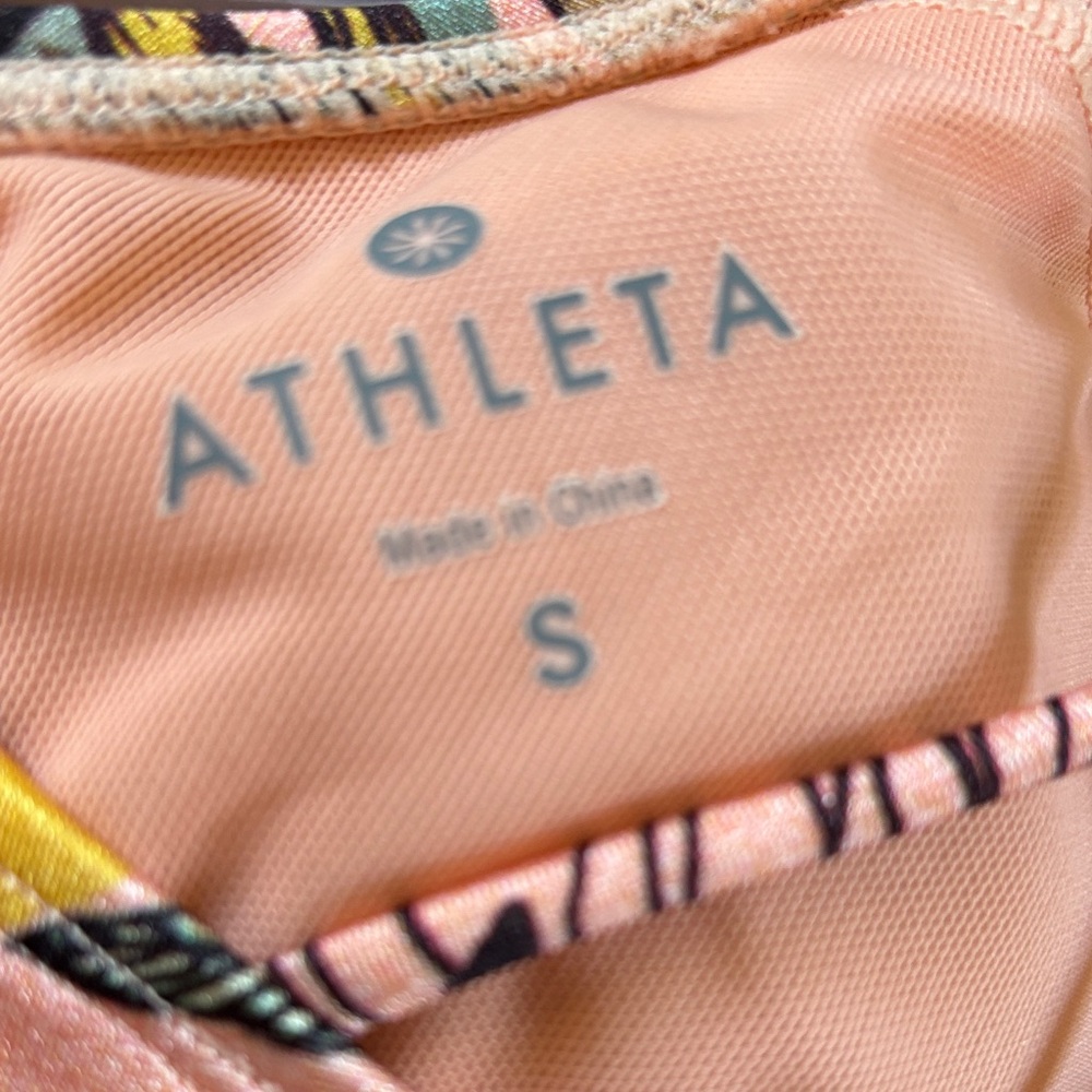 Athleta Peach And Multicolor Patterned Top - image 2